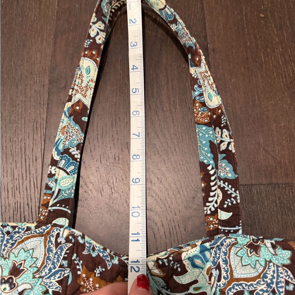 Vera Bradley Brown and Blue Floral Shoulder Bag - Picture 4 of 12